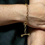 Gold Vermeil Bone Bracelet by Duxford Studios