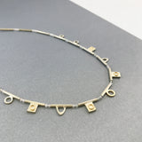Choker Necklace with Aquamarine Beads by Deborah Edwards