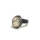 Ribbon End Rutilated Quartz Solitaire Ring by Jodie Hook