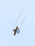 Red kite and enamel disc pendant by Kathryn Willis