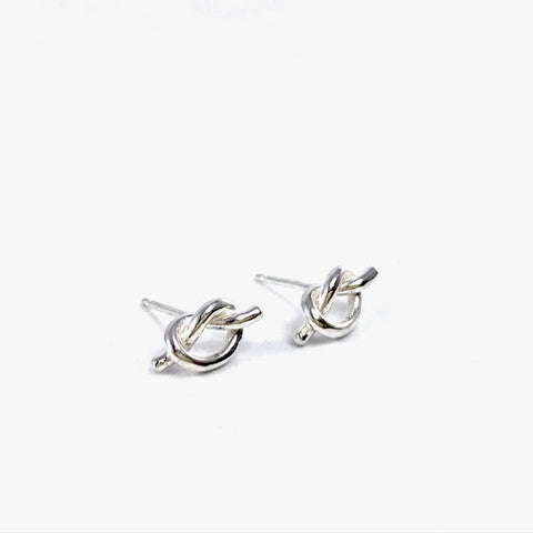 Silver Knot Studs by Ann Catrin Evans