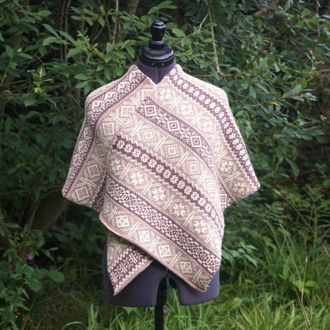 Pink & burgundy shawl by Adam Rae