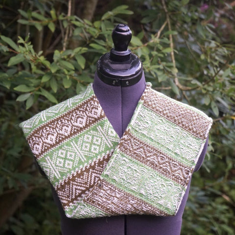 Endless scarf in green & brown by Adam Rae
