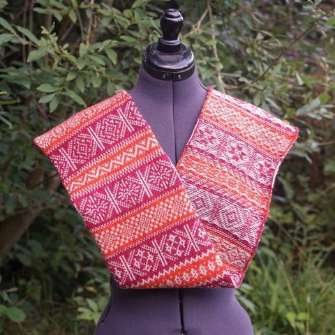 Endless scarf in red & orange by Adam Rae