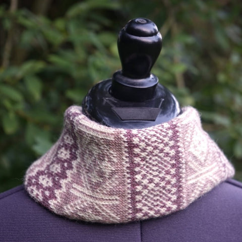 Pink & burgundy snood by Adam Rae