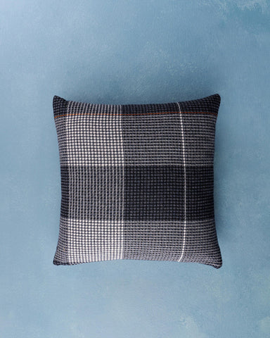 Bloc: charcoal cushion by Llio James