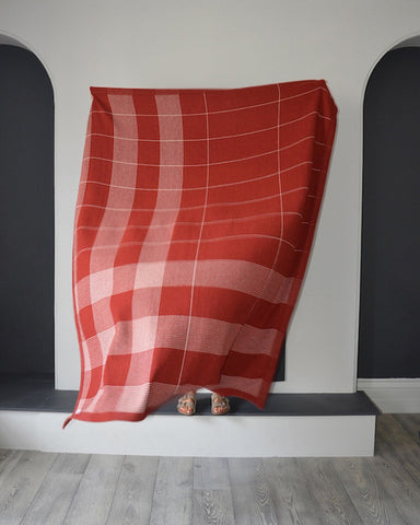 Bloc: terracotta blanket by Llio James