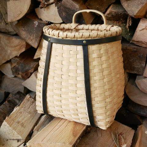 Ash splint foraging backpack by Michelle Mateo