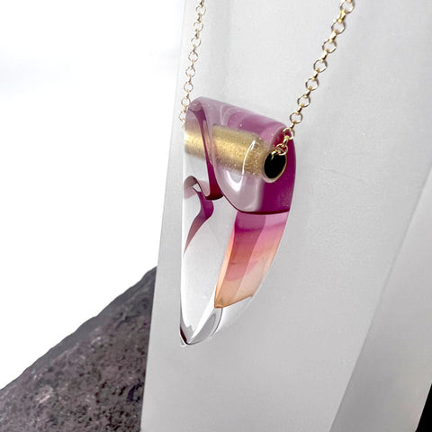 Pinks Glass Pendant by Charlie Burke