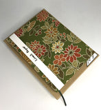 Lined journal with autumnal flowers by Carole King