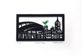 Cardiff Bay papercut by Caroline Rees