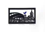 Cardiff Bay papercut by Caroline Rees