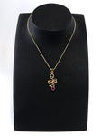 Celtic Influence gold & ruby necklace by Selwyn Gale