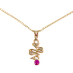 Celtic Influence gold & ruby necklace by Selwyn Gale