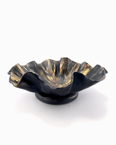 Textured Crinkle Dish and Ring by Alan Perry