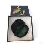 Green Crinkly Petal Brooch by Susie Vaughan