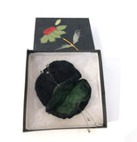 Green Crinkly Petal Brooch by Susie Vaughan