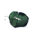Green Crinkly Petal Brooch by Susie Vaughan