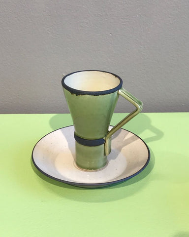 Deco cup and saucer by Ian Rylatt