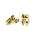 Gold Vermeil Tooth Earrings by Duxford Studios