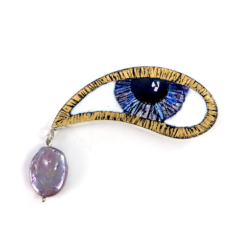 Eye brooch 3 by Sheila McDonald