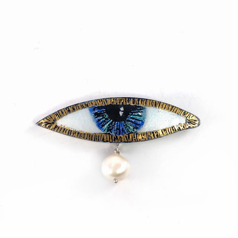 Eye brooch 4 by Sheila McDonald