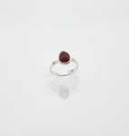 Faceted Garnet Ring Silver & 9ct Yellow Gold by Rebecca Oldfield