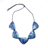Aluminium 5 triangle necklace by Mandy Nash
