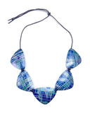Aluminium 5 triangle necklace by Mandy Nash