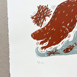 Beaver - Screenprint by Folded Forest