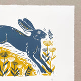 Hare - Screenprint by  Folded Forest