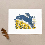 Hare - Screenprint by  Folded Forest