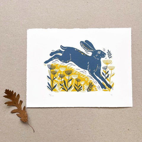 Hare - Screenprint by  Folded Forest