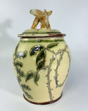 Lidded storage jar with fox by Margaret Brampton