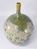 Green Crystalline Vase by Simon Rich