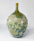 Green Crystalline Vase by Simon Rich