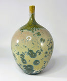 Green Crystalline Vase by Simon Rich