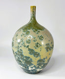Green Crystalline Vase by Simon Rich