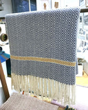 Hyacinth Llanover throw by Sioni Rhys