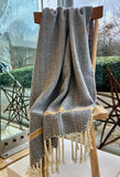 Hyacinth Llanover throw by Sioni Rhys Handweavers