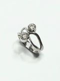 Twin stone diamond & platinum ring by Selwyn gale