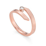9ct Luxe Solitaire End Ring by Jodie Hook
