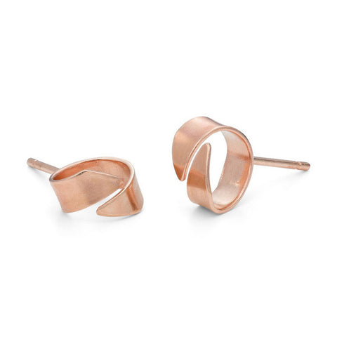 9ct Luxe End Stud Earring Rose Gold by Jodie Hook