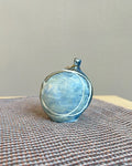 Stoneware Blue Satin Ratting Pebble Bottle by Kirsti Hannah Brown