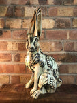 Large decorated hare by Jan Beeny