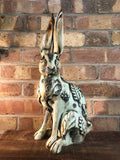 Large decorated hare by Jan Beeny