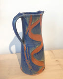 Large blue jug by Mick Morgan