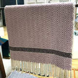 Lilac Llanover throw by Sioni Rhys