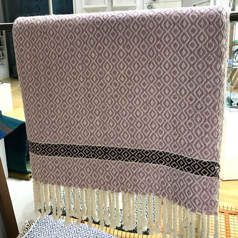 Lilac Llanover throw by Sioni Rhys