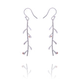 Long Dangly Fern Earrings by Angela Evans